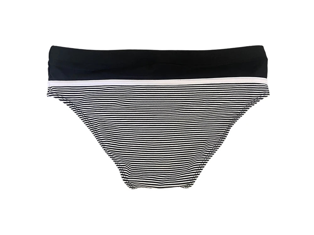 Regatta Stripe Swim Brief — Low-Rise Nautical Stripe, Pouch Lift