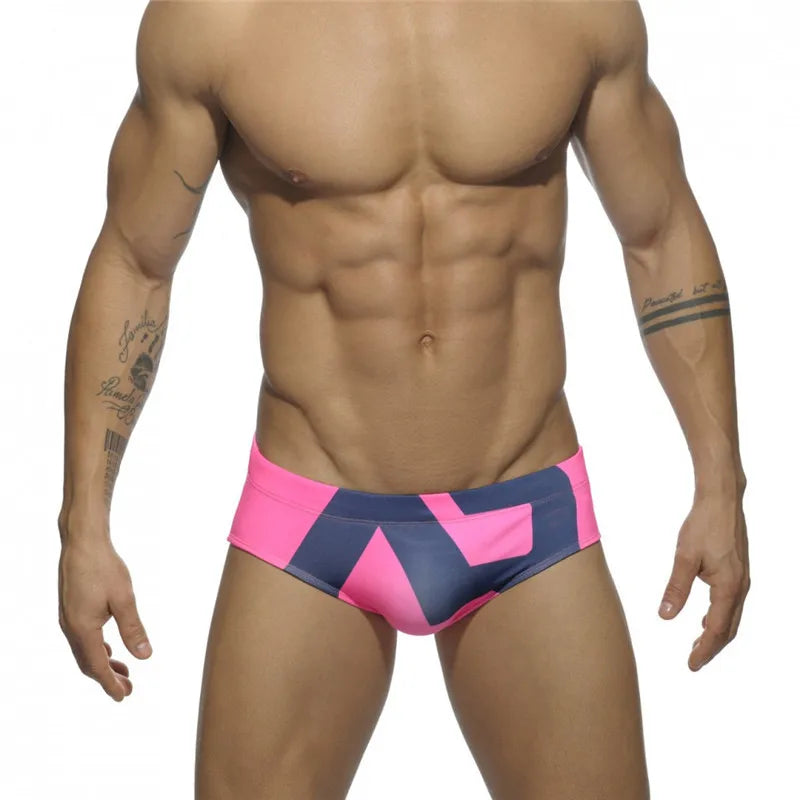 ADDICTED Swim Brief — Low-Rise Colorblock, Pouch Lift