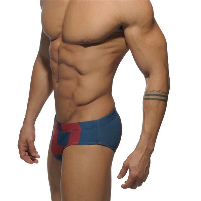 ADDICTED Swim Brief — Low-Rise Colorblock, Pouch Lift