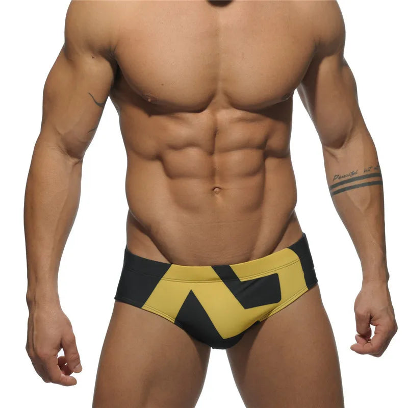 ADDICTED Swim Brief — Low-Rise Colorblock, Pouch Lift