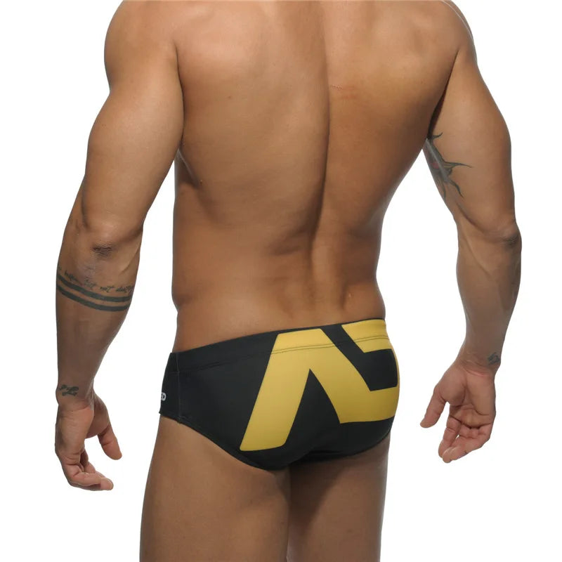 ADDICTED Swim Brief — Low-Rise Colorblock, Pouch Lift