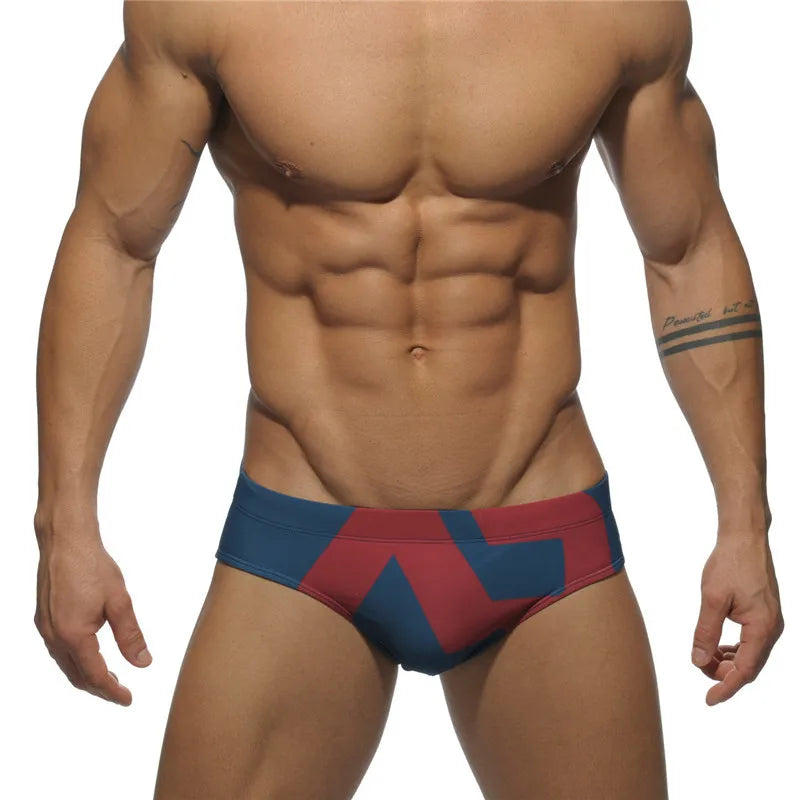 ADDICTED Swim Brief — Low-Rise Colorblock, Pouch Lift