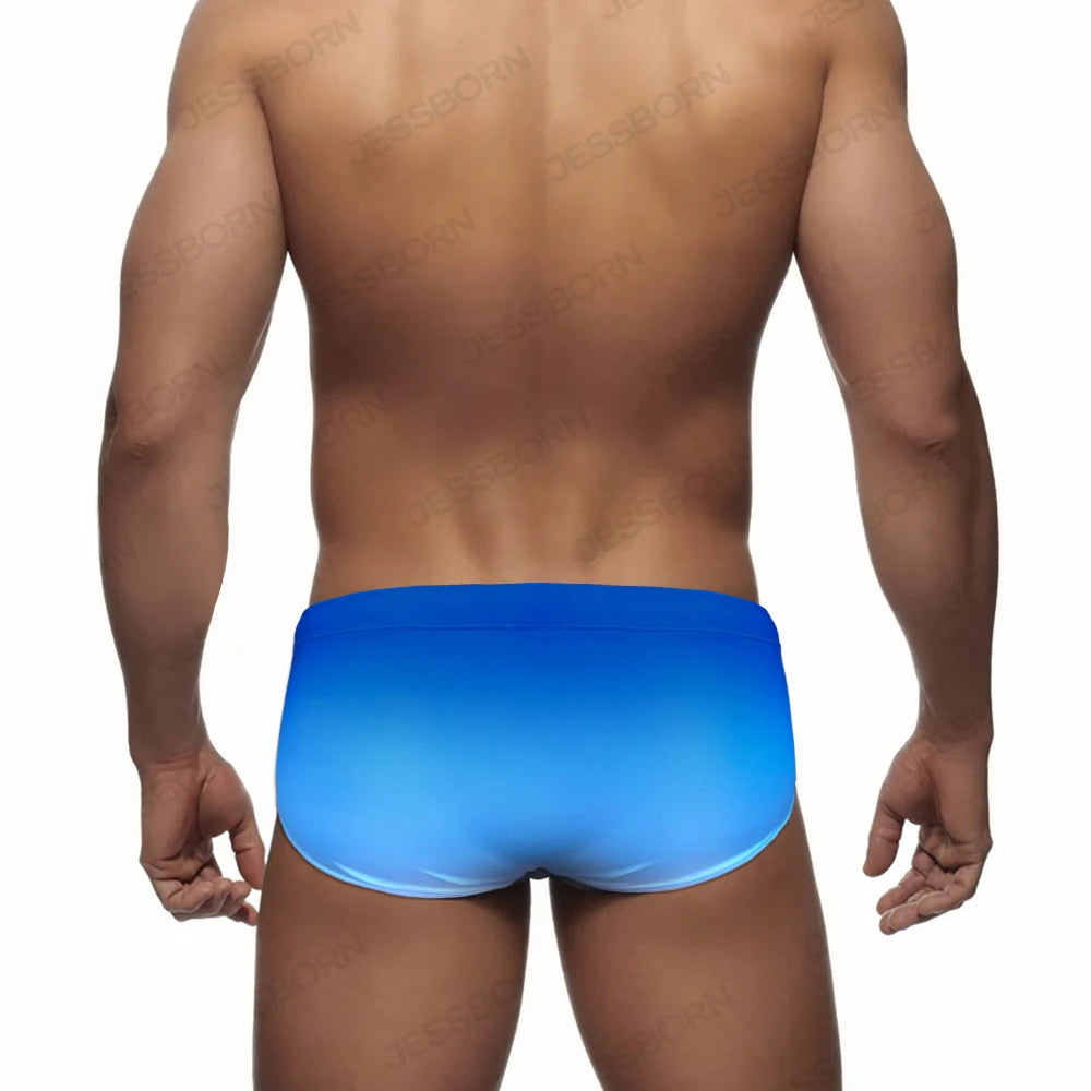 Midnight Dip Swim Brief — Low-Rise Gradient, Pouch Lift