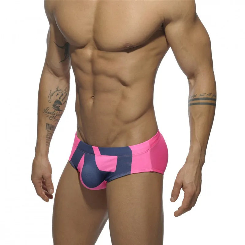ADDICTED Swim Brief — Low-Rise Colorblock, Pouch Lift