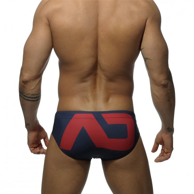 ADDICTED Swim Brief — Low-Rise Colorblock, Pouch Lift