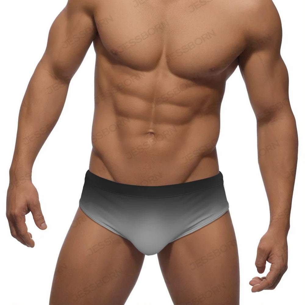Midnight Dip Swim Brief — Low-Rise Gradient, Pouch Lift