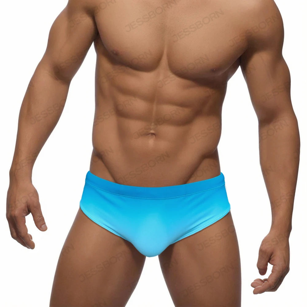 Midnight Dip Swim Brief — Low-Rise Gradient, Pouch Lift