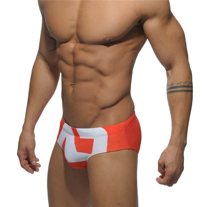 ADDICTED Swim Brief — Low-Rise Colorblock, Pouch Lift