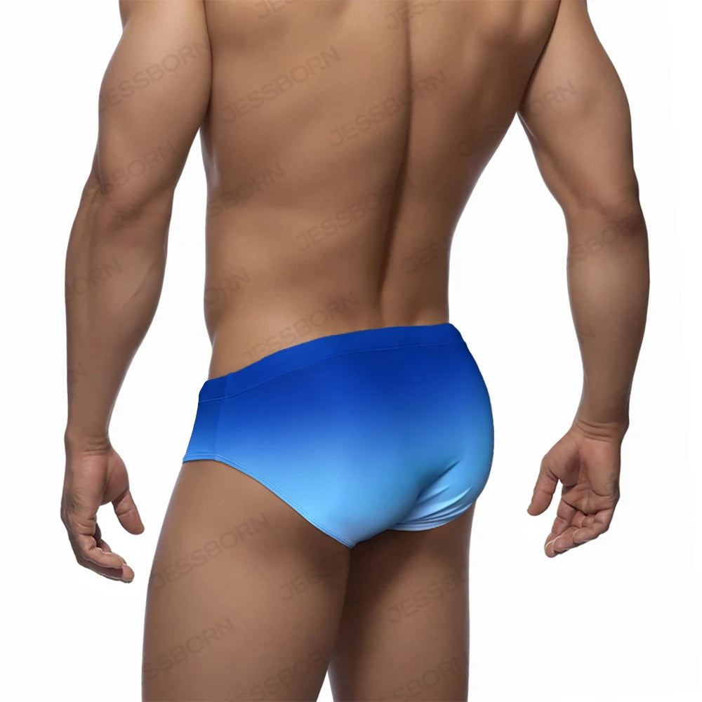 Midnight Dip Swim Brief — Low-Rise Gradient, Pouch Lift