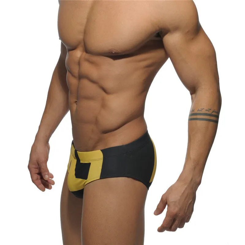 ADDICTED Swim Brief — Low-Rise Colorblock, Pouch Lift