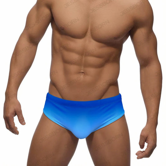 Midnight Dip Swim Brief — Low-Rise Gradient, Pouch Lift